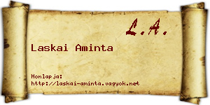 Laskai Aminta névjegykártya